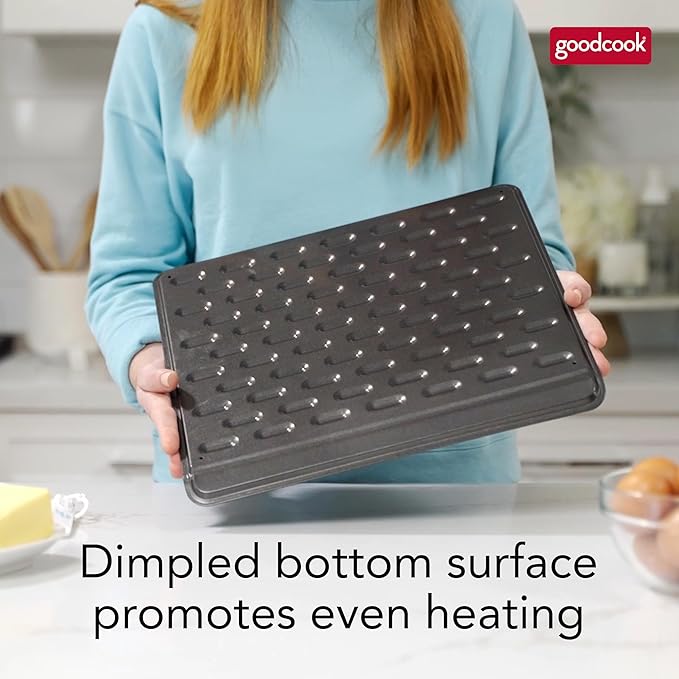 GoodCook AirPerfect Nonstick Air Insulated Cookie Sheet, 14" x 12", No Burning, Gray (Pack of 6)