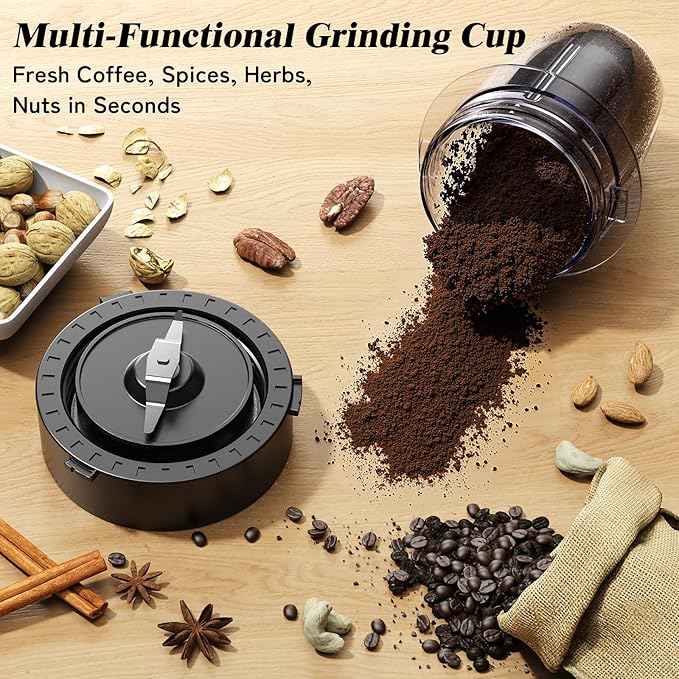 Blenders for Kitchen, Countertop Smoothie Blender with 51oz Glass Pitcher, Grinder & To-Go Cup Combo, 10 Speeds Digital Touchscreen Blender for Smoothies, Shake, Crush Ice, Dishwasher Safe