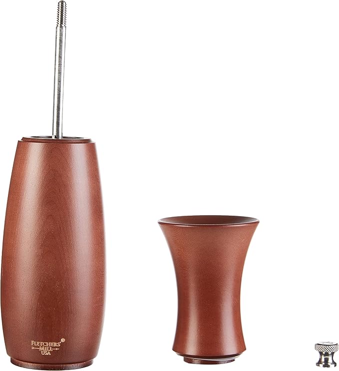 Fletchers' Mill Border Grill Pepper Mill, Walnut Stain - 8 Inch, Adjustable Coarseness Fine to Coarse, MADE IN U.S.A.
