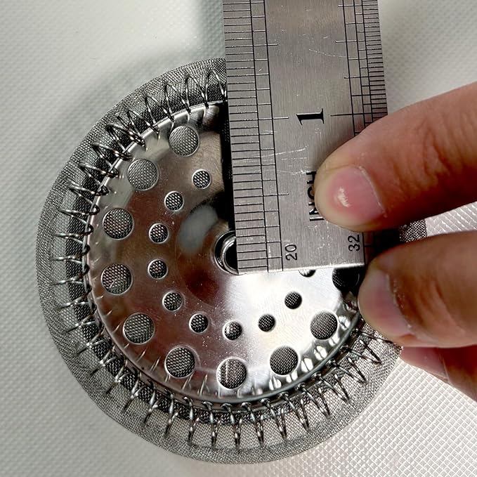 2.6 Inch Filter Parts for 350ml French Press 3 Pieces Stainless-Steel Set Containing Spiral Disk, Small Coffee Press Mesh Screen for Sivaphe 12 oz French Press
