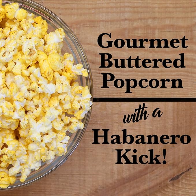 ASS KICKIN' Habanero Microwave Popcorn Bags - 6 Pack - Ultimate Spicy Popcorn Gourmet Gift - Makes a Great Movie Theater Popcorn or Snack Food for Movie Night