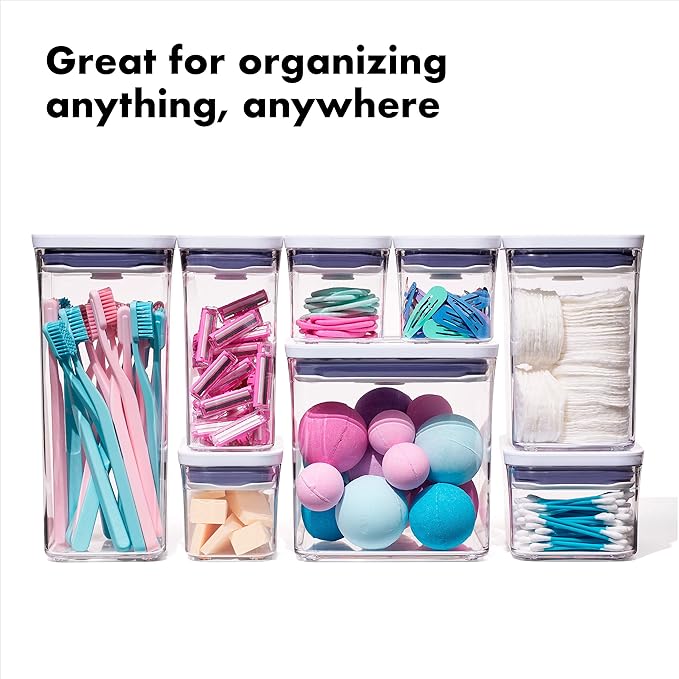 OXO Good Grips 3-PC Small Square Short POP Container Set,(Pack of 2)