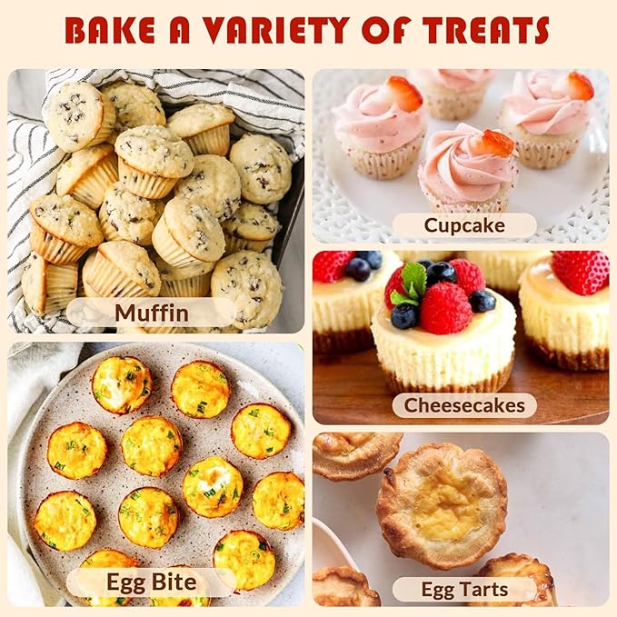 HKNMTT Silicone Mini Muffin Pan for Baking, Cupcake Egg bites Brownie Mold 12 Cup Regular Size, Oven Safe BPA Free kitchen Appliances 2 Pack