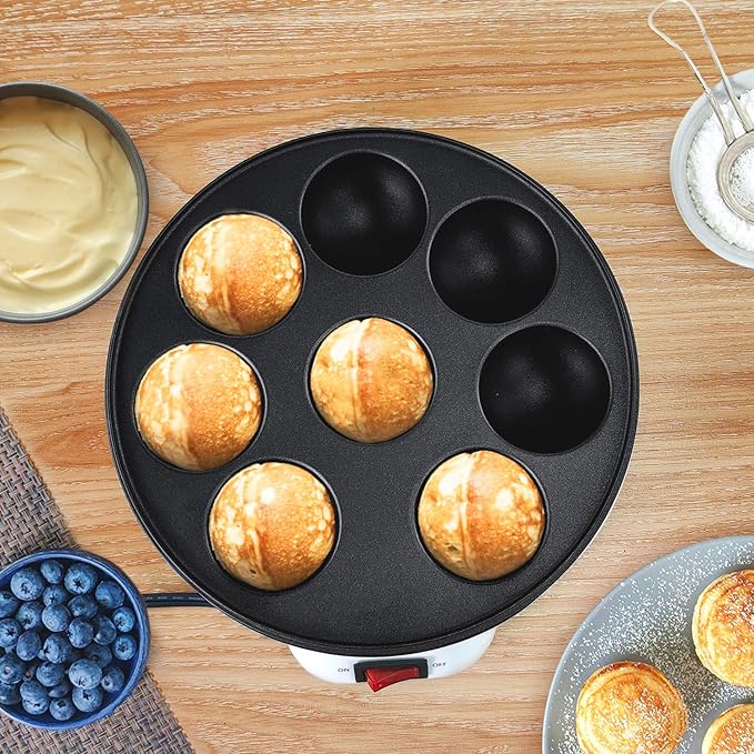 Health and Home Electric Japanese Takoyaki Octopus Pan 8- Balls,Cake Pops Maker With Nonstick Coating,dessert,Maker Danish Aebleskiver and Ebelskiver Maker
