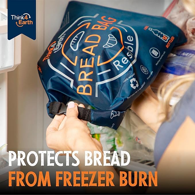 THINK4EARTH® - Large Bread and Baguette Bags (Dark Blue, Bread & Baguette Set)
