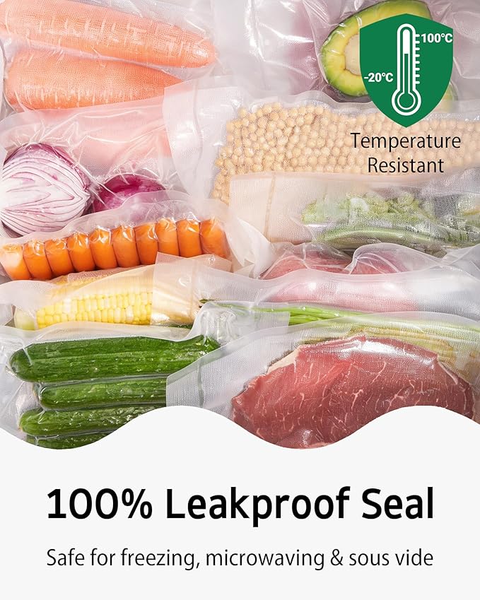 Syntus 300 Count Vacuum Sealer Bags, 40 Gallon 11" x 16" and 160 Quart 8" x 12" and 100 Pint 6" x 10" for Seal a Meal, BPA Free Heavy Duty Precut Bags, Food Vac Bag for Storage, Meal Prep or Sous Vide