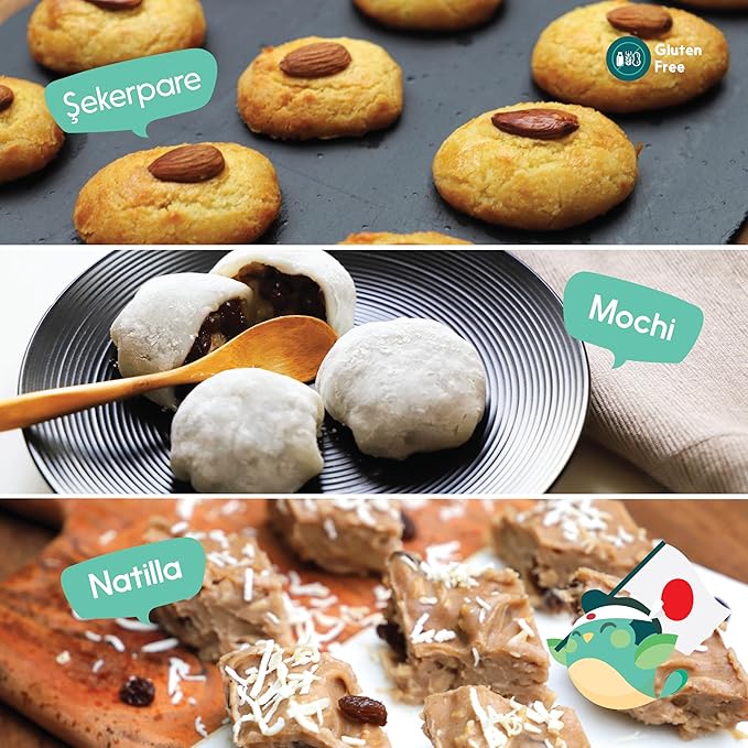 eat2explore Kids Real Dessert Baking Kit for Families | Includes 3 Recipe Cards from Japan, Turkey and Columbia with Key Ingredients, Baking Tools, Perfect for Families and Homeschooling