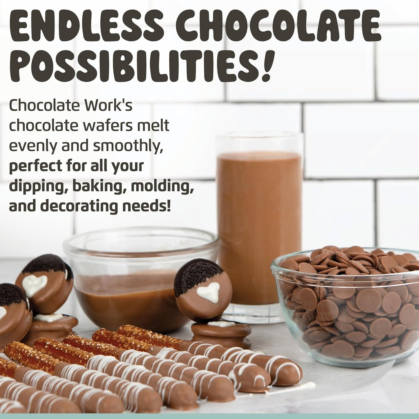 Chocolate Works Melting Chocolate Parent (1.0 lb (Pack of 5), Milk Chocolate)