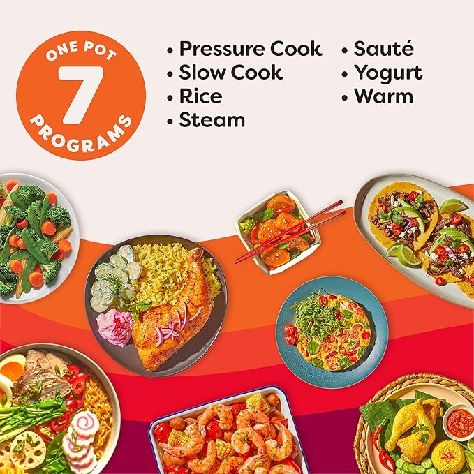 Instant Pot 4QT RIO Mini 7-in-1 Multi-Cooker, Pressure Cooker, Slow cook, Sauté, Steam, Rice Maker, Yogurt, & Warmer, Black, 4 Quarts