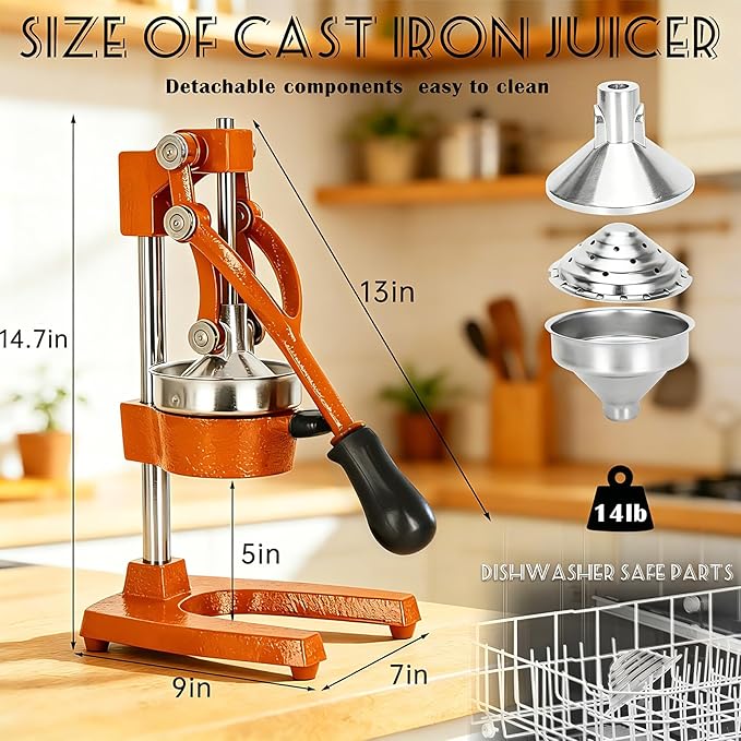Cast Iron Juicer (Orange)