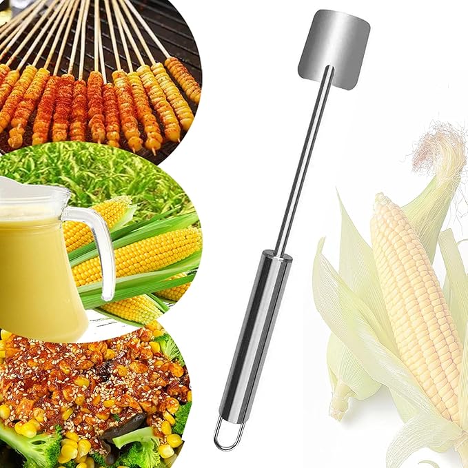 2 Pack Stainless Steel Corn Peeler for Corn on the Cob,Corn Peeler for Corn On The Cob,Corn Cutter to Corn Cob Stripper,for Restaurant, Home Kitchens