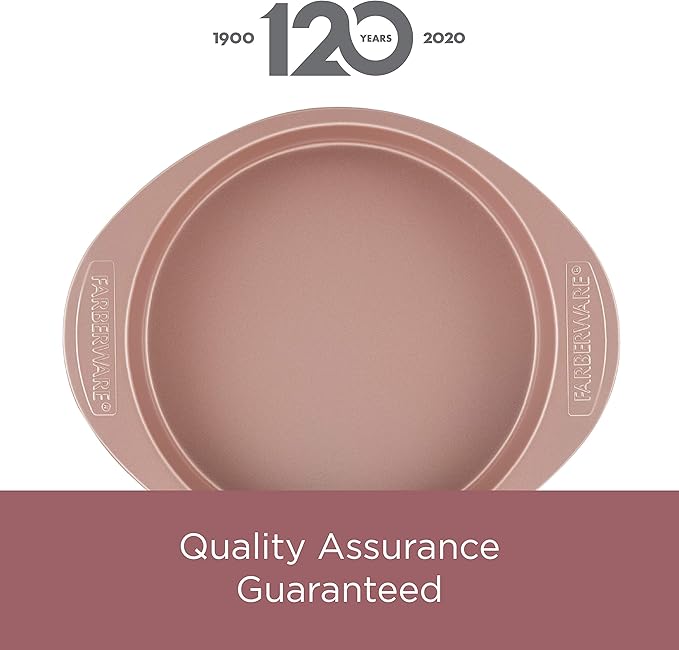 Farberware Nonstick Bakeware, Nonstick Cookie Sheet / Baking Sheet - 11 Inch x 17 Inch, Rose Gold Red