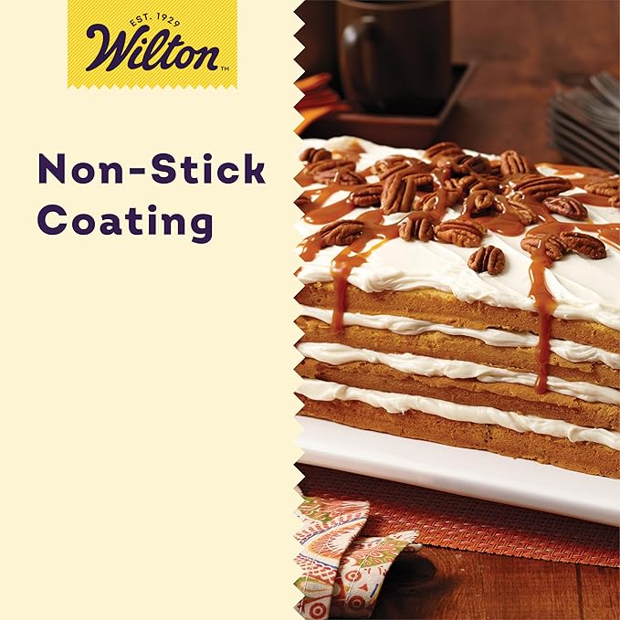 Wilton Easy Layers Sheet Cake Pan, Rectangle Sheet Pan, 2-Piece Baking Sheets Set, Steel