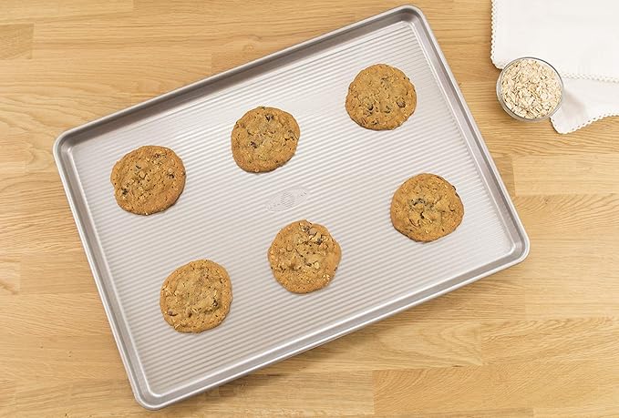 USA Pan Bakeware Heavy Duty Extra Large Sheet Pan Warp Resistant Nonstick Baking Pan, Aluminized Steel