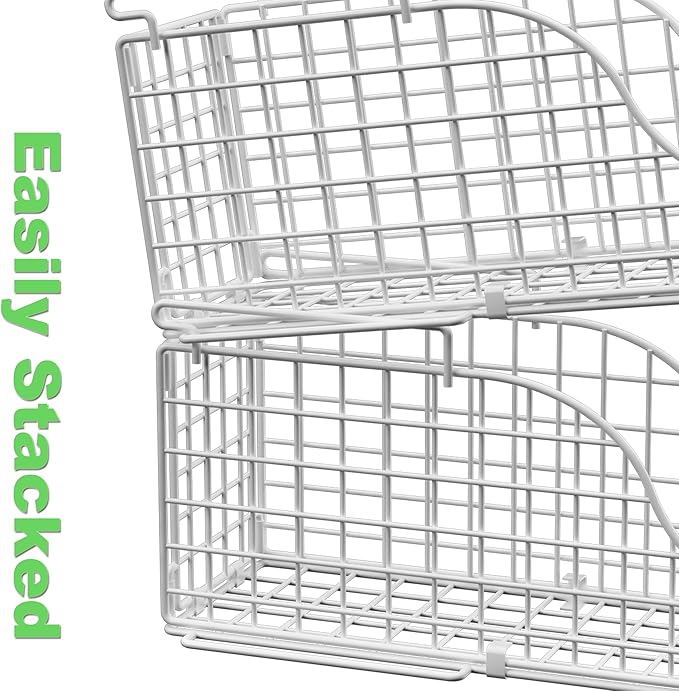 Sonyabecca 3-Pack Soda Can Organizer for Pantry, Stackable Can Storage Organizer Pantry, Canned Food Storage Basket With Handles for Pantry Kitchen Countertop Cabinet Patent Pending