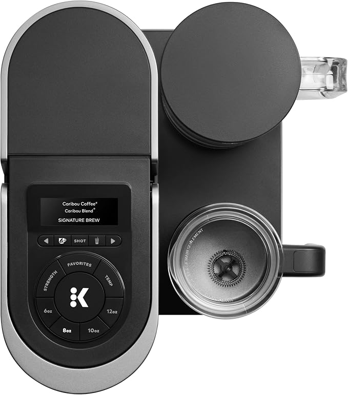 Keurig K-Café SMART Single Serve Coffee Maker with WiFi Compatibility, Latte and Cappuccino Machine with Built-In Frother, 6 Brew Sizes, Black