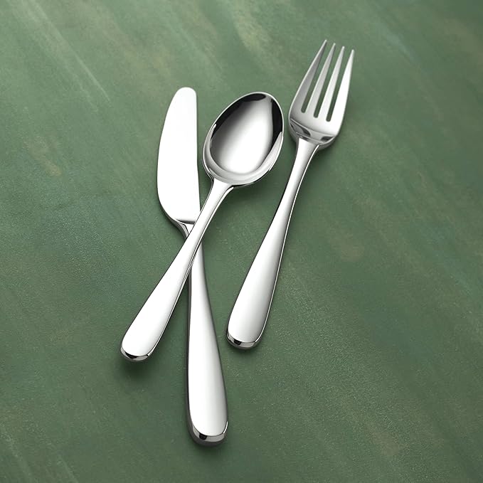Lenox Stratton Flatware Set, Silver, 65 Piece