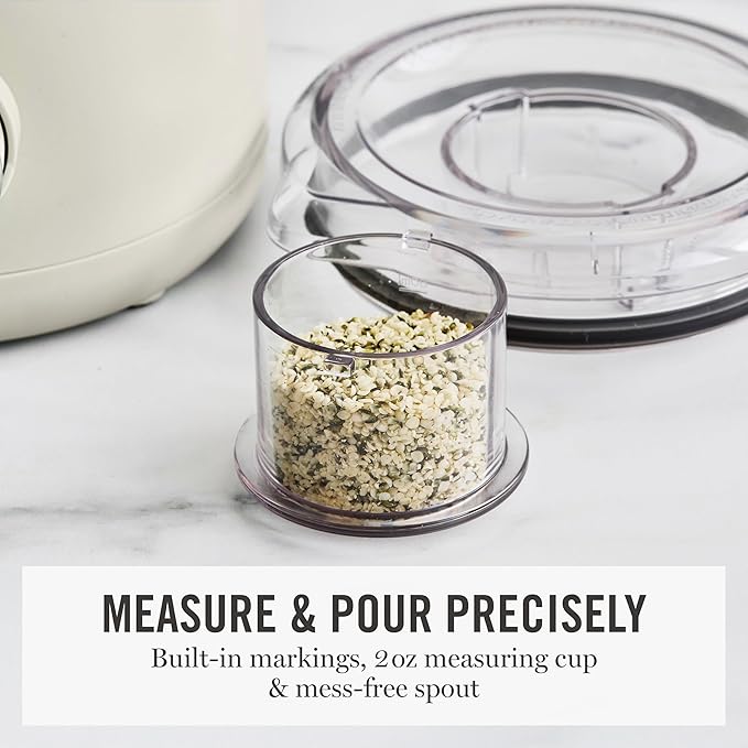 Martha Stewart 50oz Countertop Blender, Smoothie, Margarita & Ice Crushing Blender, BPA-Free Pitcher, 3 Speeds, 5 Presets, Auto-Clean Function, Dishwasher Safe, Stainless Steel Blades, Linen Cream