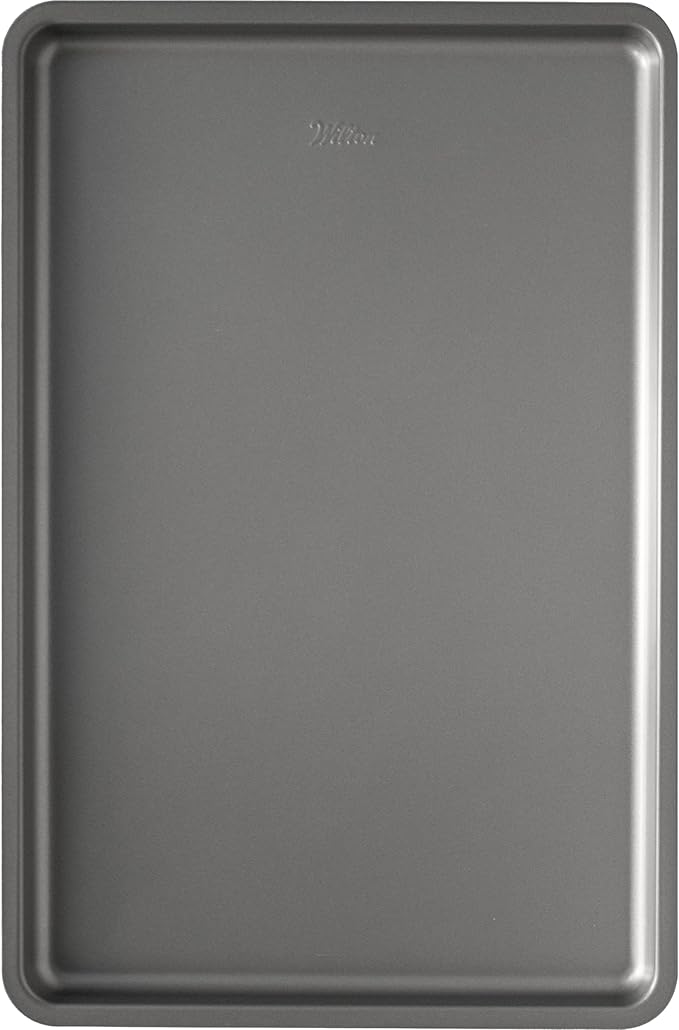 Wilton Silver Non Stick Large Baking Sheet, Cookie and Roasting Pan for Sheet Pan Meals, Made without PFAS, Even Heating, 17.25 x 11.5 Inch