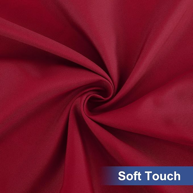 homing Rectangle Table Cloth Cover, Waterproof Polyester Elastic Fitted Tablecloth, Fits for 6 Foot Folding Tables, Washable Table Protector for Picnic, Camping, Outdoor (Wine Red, 30" x 72")