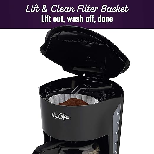 Mr. Coffee Black Coffee Maker, 12 Cups, with Auto Pause and Glass Carafe, Perfect for Home and Office Use (Pack of 2)
