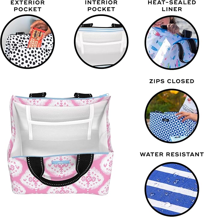 SCOUT Eloise Lunch Bag - Lightweight Insulated Soft Lunch Box, Opens Wide, Zips Closed, Interior Pocket, for Women, Work, Beach, Travel, Pool & Picnic