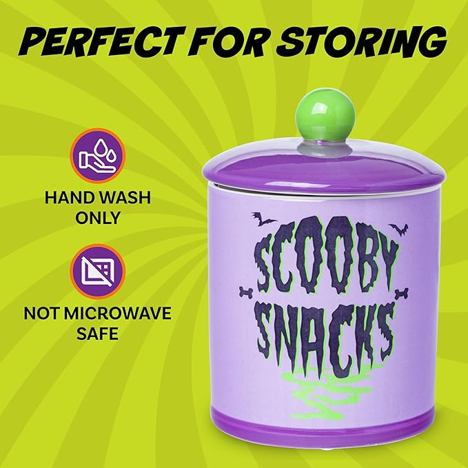 Silver Buffalo Scooby Doo Scooby Snacks Spooky Ceramic Cookie Snack Jar (Large)