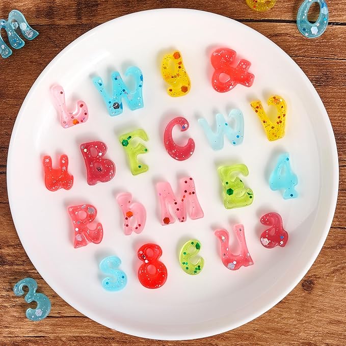 3 PCS Silicone Letter Molds, Non-Stick Number and Letter Fondant Molds for Chocolate, Candy, Cake Decoration, Cupcake Topper