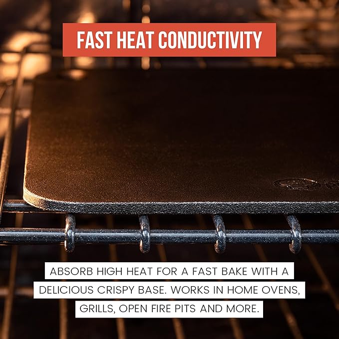 Chef Pomodoro Pizza Steel for Oven 16 Inch 1/4 Inch Thick, Baking Steel for Oven, Grill, Sourdough Bread, Baking Stone for Oven With Lifting Holes 16" X 13.25" (40.6 x 33.6 cm)