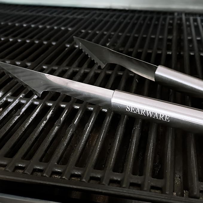 Barbecue Grill Tool Set - Stainless Steel - Strong Durable Design - Heat Resistant Glove & Bristle Free Grill Brush - Thermometer, Meat Injector, & Corn Skewers - Perfect For Smokers & Grills