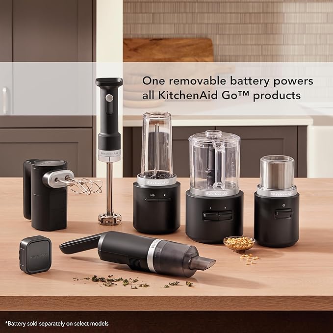 KitchenAid Go™ Cordless Hand Blender - battery sold separately, KHBRV00, Black Matte