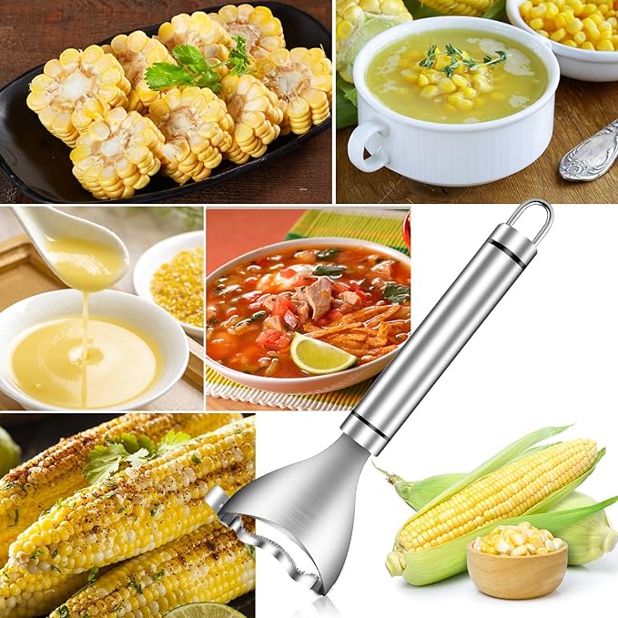Magic Corn Peelers, Corn Stripper Corn Cob Stripper Tool,Corn Cob Peeler,Stainless Steel Corn Thresher With Ergonomic Handle For Kitchen Gadget (1pcs)