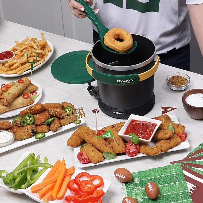 Presto 05427 FryDaddy Electric Deep Fryer, Green/Gold