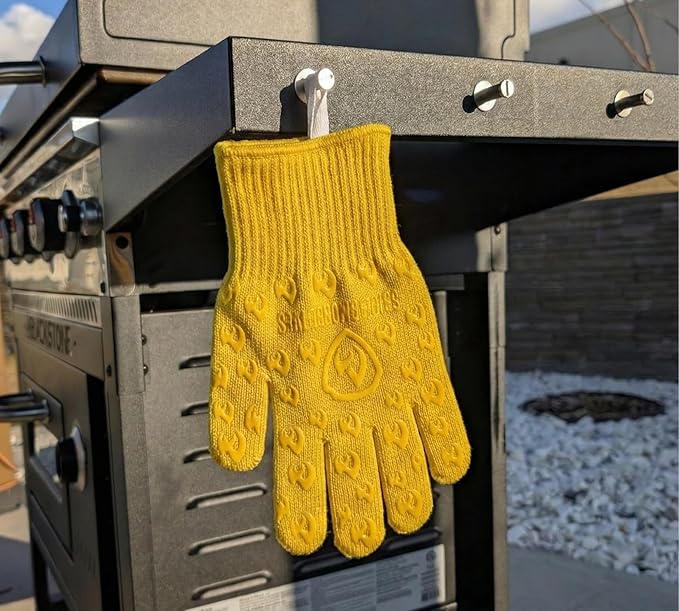 Grill Armor Oven Gloves with Fingers – 932°F Heat, Fire & Cut Resistant Mitts for BBQ, Grill, Cooking, Grilling, Baking, Smoker & Fire Pit