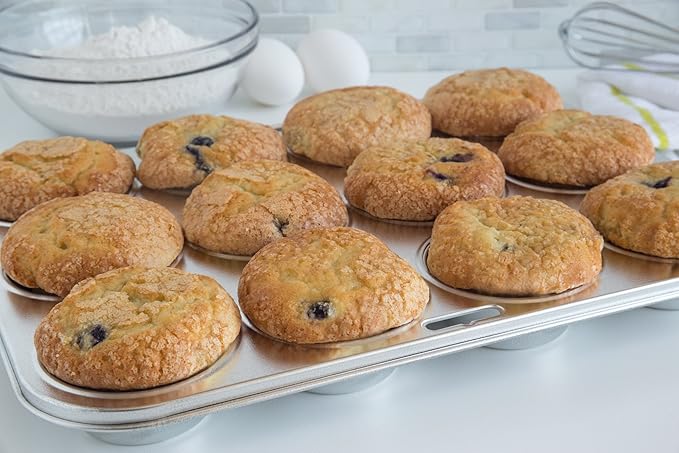 Fox Run Muffin and Cupcake Pan, 12 Standard Cup Stainless Steel Muffin Pan