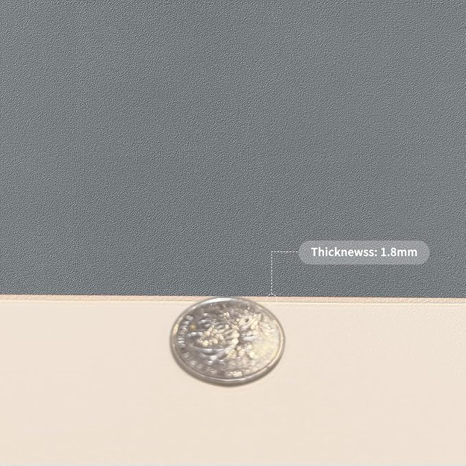 Desk Pad - 14x45 Inch Waterproof Easy to Clean Can Conceal Flaws Protector The Table Top from Scratches Used for Coffee Table Office Table Dresser(Off White+Light Gray 14x45)