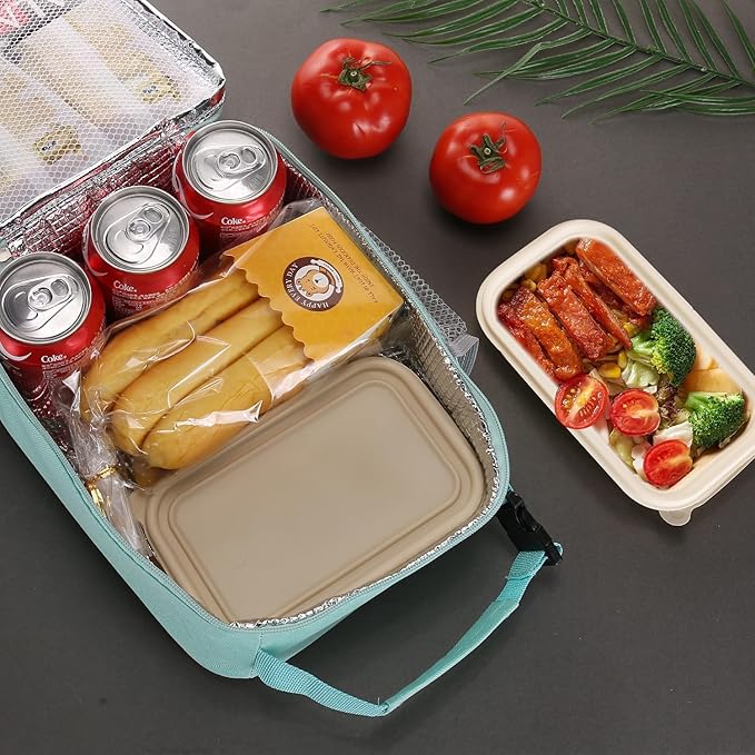 Lovoeo Lunch box Lunch bag for men women Insulated Lunchbox Lunch bags for Work Picnic Travel (baby blue)
