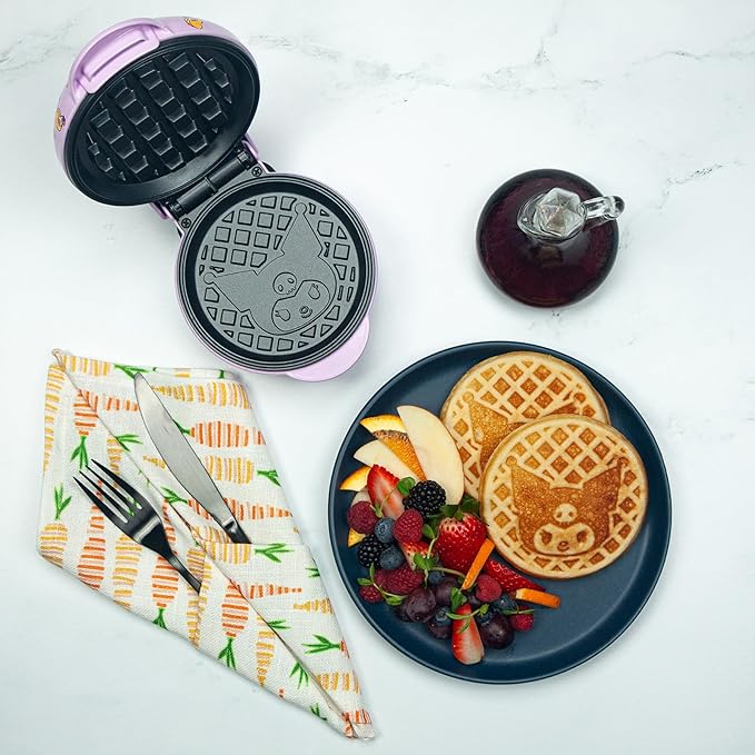 Uncanny Brands Hello Kitty Kuromi Mini Waffle Maker - Cook With Your Favorite Bunny Character