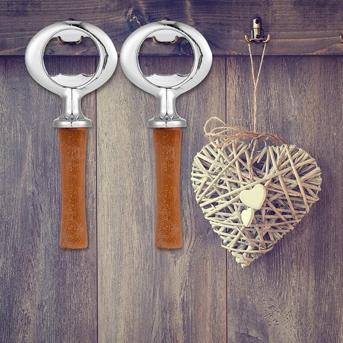Metal Bottle Opener Kit Blank Bottle Opener Stainless Steel Open Inserts Hardware for Wedding Wine Party DIY Project Craft Wood Turning(Silver,60 Pcs)