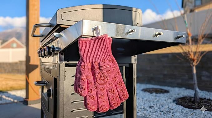 Grill Armor Oven Gloves with Fingers – 932°F Heat, Fire & Cut Resistant Mitts for BBQ, Grill, Cooking, Grilling, Baking, Smoker & Fire Pit