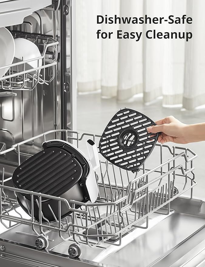 COMFEE' Compact 2.1 Quart Air Fryer with 12 Menu Options, Adjustable Timer & Temperature Control 176-400 degrees F, Dishwasher-Safe Nonstick Fry Basket with Stainless Steel Finish