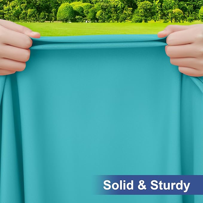 homing Rectangle Table Cloth Cover, Waterproof Polyester Elastic Fitted Tablecloth, Fits for 8 Foot Folding Tables, Washable Table Protector for Picnic, Camping, Outdoor (Turquoise, 30" x 96")