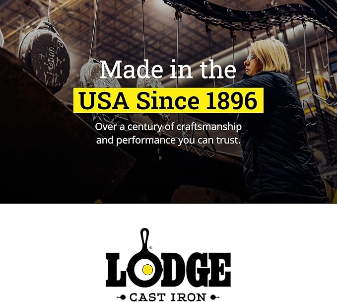 Lodge Seasoned Cast Iron Skillet - PFAS-Free, Non-Toxic Cookware - Use with an Oven, Stove, Grill, or Campfire - Naturally Non-Stick & Oven Safe - 12 Inches