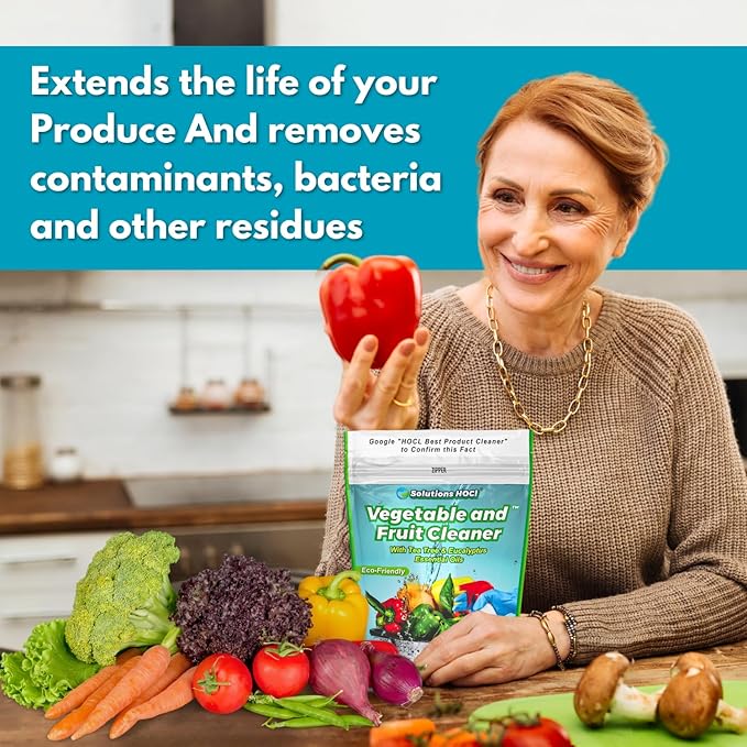 Solutions HOCL - Vegetable and Fruit Cleaner - 500Grams Pack