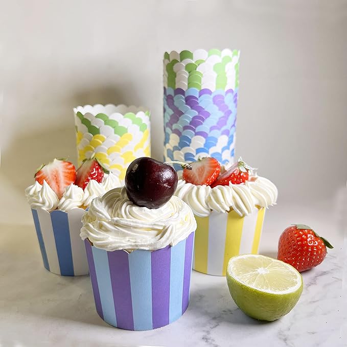 1000pcs Random Colorful Paper Baking Cups Muffin Cupcakes Liners Baking Cases Wrapper