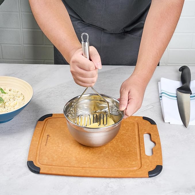 Restaurantware-German Standard Wire Mashers With Ergonomic Handle, 24 Heavy-Duty Potato Mashers - Dishwashable, Durable, Stainless Steel Food Mashing Tool, For Avocado, Beans, Sweet Potatoes, And More