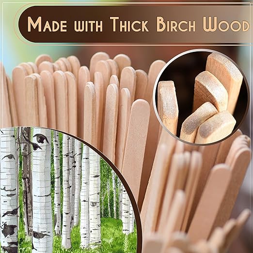 Perfect Stix Premium Wooden Coffee Stirrer Sticks, Thick Birch Wood 1000 Count, 5.5" Inches. Eco-Friendly Wooden Stirrers (5.5Inches / 1000PC)