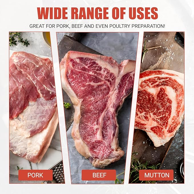 BBQ Rib Skinner & Membrane Remover - Ergonomic Rib Prep Tool with Boning Tongs, Stainless Steel Non-Slip Grip, Dishwasher Safe BBQ Grilling Accessory