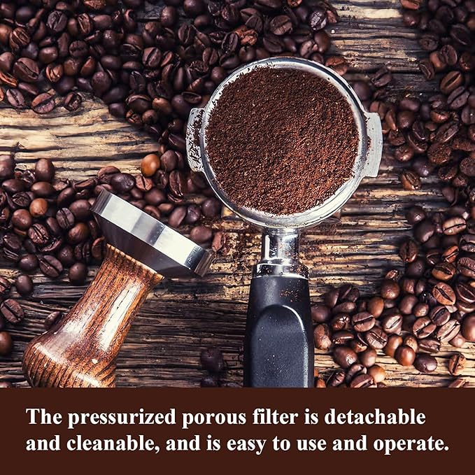 2 Pack 51mm Stainless Steel Coffee Filter Basket, Espresso Portafilter Machine Parts Compatible with CASABREWS, Gevi (2, One Cup)