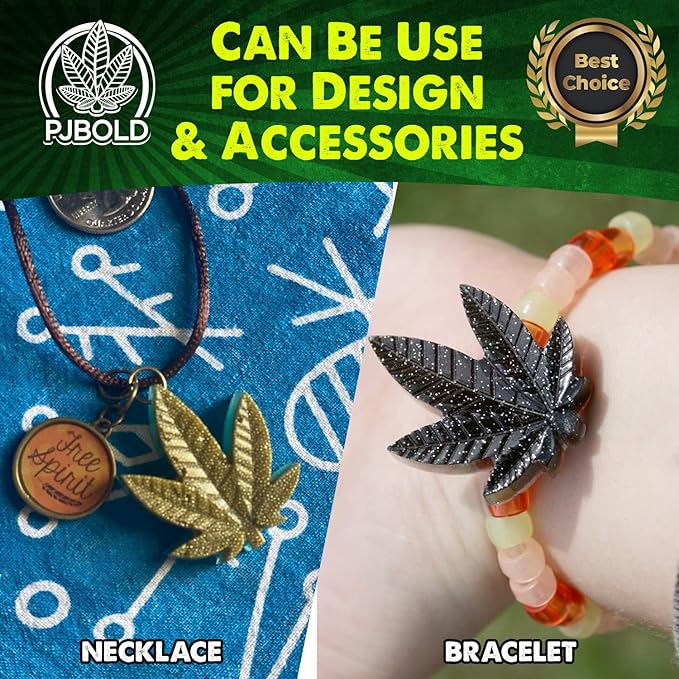 PJ BOLD Marijuana Leaf Gummy Molds Silicone Candy Mold Kit - 3 Pack